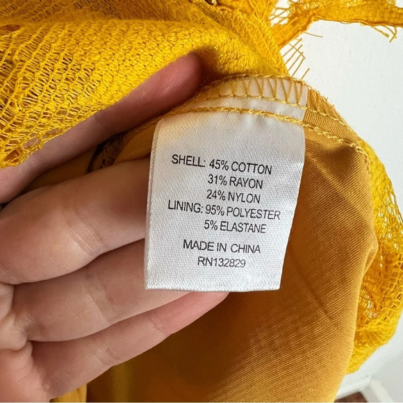 Majorelle Revolve Paisley Lace Maxi Dress in Gold Yellow Size XS - Picture 10 of 10